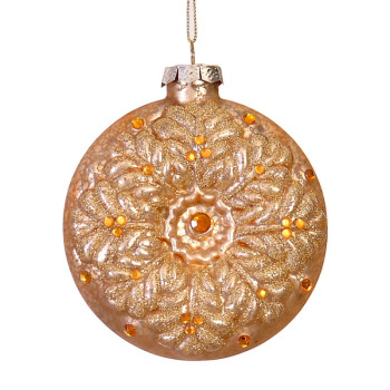 11cm Glass gold ball