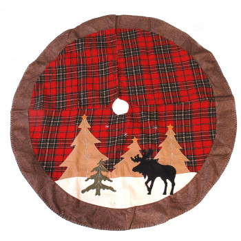 105cm Tree skirt w/checker design