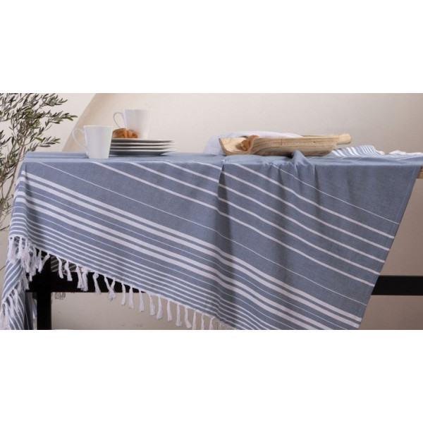 ΤΡΑΠΕΖΟΜΑΝΤΗΛΟ MERCURY BLUE 140X140