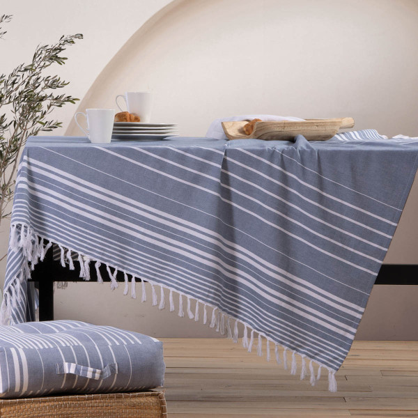 ΤΡΑΠΕΖΟΜΑΝΤΗΛΟ MERCURY BLUE 140X240