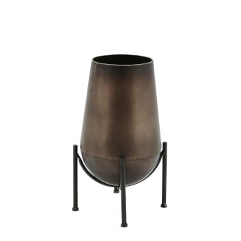 ΒΑΖΟ ΜΕΤΑΛ. ΜΕ STAND ΜΠΡΟΝΖΕ 18x18x35ΕΚ