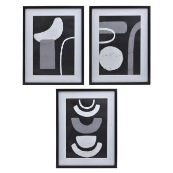 INART S/3 ΠΙΝΑΚΑΣ PRINTED ΜΑΥΡΟ/ΑΣΠΡΟ 33X2X43