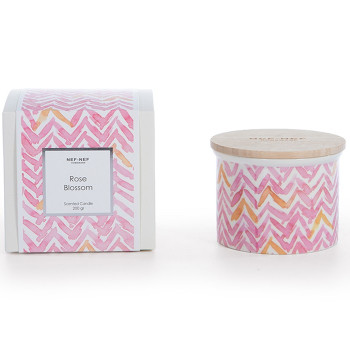 ΑΡΩΜΑΤΙΚΟ ΚΕΡΙ ROSE BLOSSOMS 200gr NEF-NEF HOMEWARE