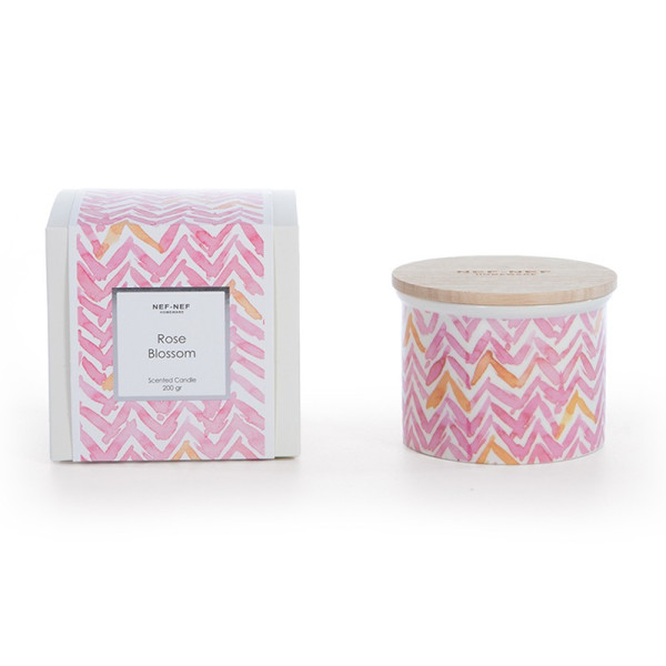 ΑΡΩΜΑΤΙΚΟ ΚΕΡΙ ROSE BLOSSOMS 200gr NEF-NEF HOMEWARE