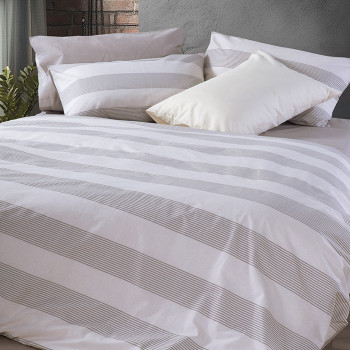 ΣΕΤ ΣΕΝΤΟΝΙΑ ΒΑΜΒΑΚΕΡΑ ΔΙΠΛΑ CASUAL STRIPE 200Χ270 NEF-NEF HOMEWARE