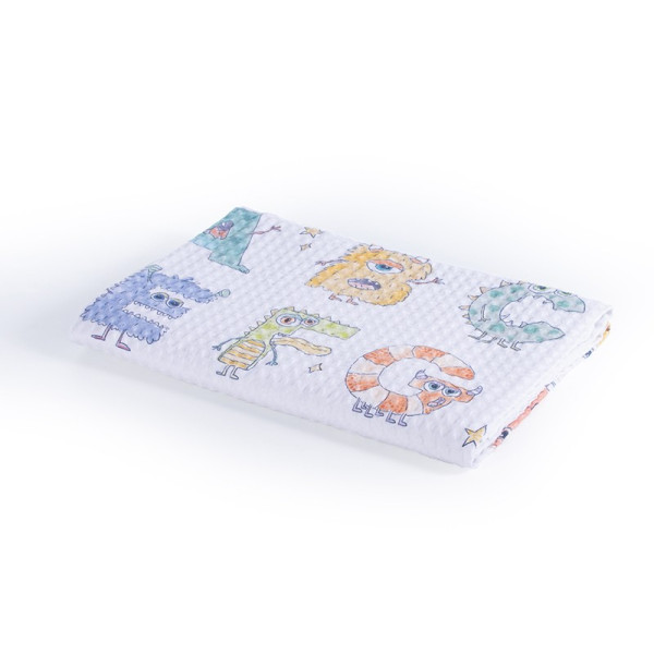 ΒΡΕΦΙΚΗ ΚΟΥΒΕΡΤΑ ΠΙΚΕ ΚΟΥΝΙΑΣ ALPHABET MONSTER 110X150 NEF-NEF HOMEWARE