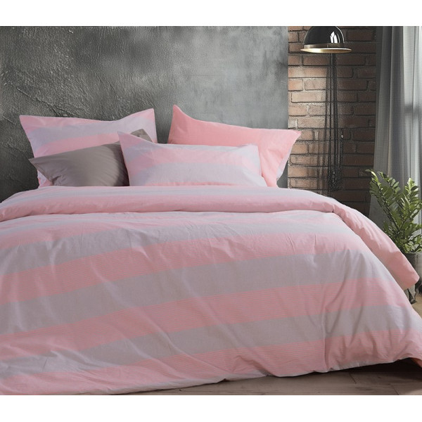 ΣΕΤ ΣΕΝΤΟΝΙΑ ΒΑΜΒΑΚΕΡΑ ΔΙΠΛΑ CASUAL STRIPE 200Χ270 NEF-NEF HOMEWARE