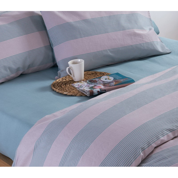 ΣΕΤ ΣΕΝΤΟΝΙΑ ΒΑΜΒΑΚΕΡΑ ΥΠΕΡΔΙΠΛΑ CASUAL STRIPE 240Χ270 NEF-NEF HOMEWARE