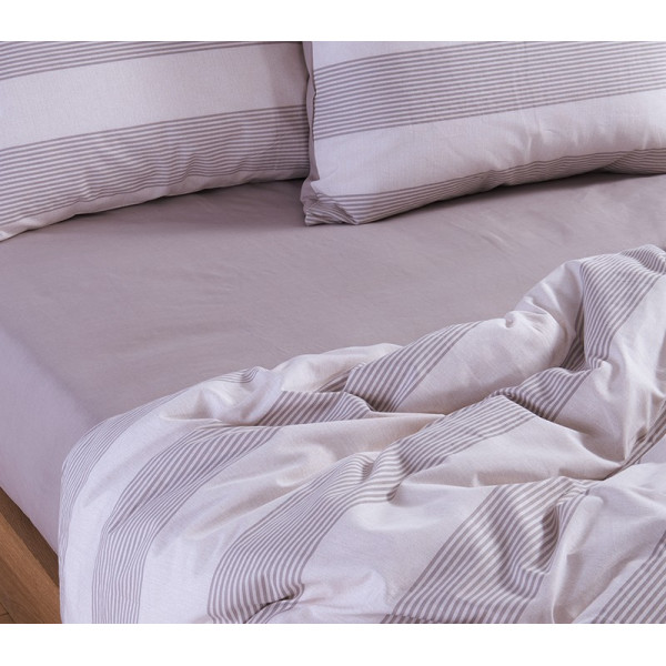 ΣΕΤ ΣΕΝΤΟΝΙΑ ΒΑΜΒΑΚΕΡΑ ΔΙΠΛΑ CASUAL STRIPE 200Χ270 NEF-NEF HOMEWARE