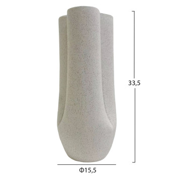 ΕΠΙΤΡΑΠΕΖΙΟ ΚΕΡΑΜΙΚΟ ΔΙΑΚΟΣΜΗΤΙΚΟ GLAΖΕ HM4611.01 ΚΡΥΣΤΑΛΛΙΚΟ ΥΠΟΛΕΥΚΟ Φ14x34Υ εκ.