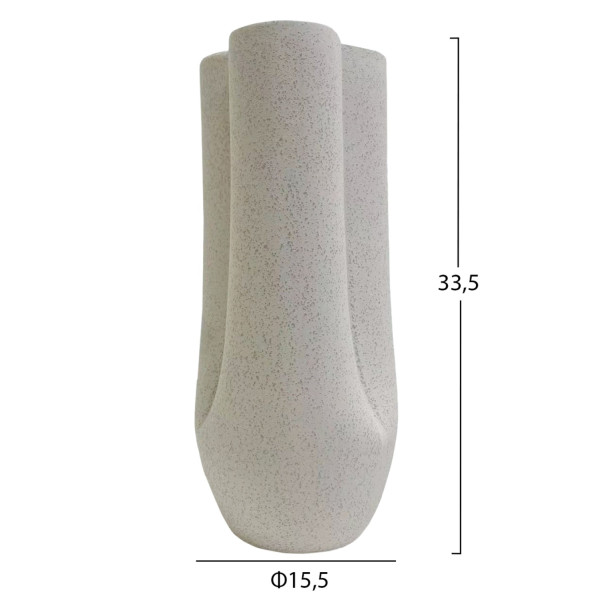 ΕΠΙΤΡΑΠΕΖΙΟ ΚΕΡΑΜΙΚΟ ΔΙΑΚΟΣΜΗΤΙΚΟ GLAΖΕ HM4611.01 ΚΡΥΣΤΑΛΛΙΚΟ ΥΠΟΛΕΥΚΟ Φ14x34Υ εκ.