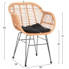 ΠΟΛΥΘΡΟΝΑ ΜΕ ΜΑΞΙΛΑΡΙ ΜΕΤΑΛΛΙΚΗ ALLEGRA HM5450.31 ΜΕ WICKER ΜΠΕΖ 58x59x82Υεκ.