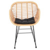 ΠΟΛΥΘΡΟΝΑ ΜΕ ΜΑΞΙΛΑΡΙ ΜΕΤΑΛΛΙΚΗ ALLEGRA HM5450.31 ΜΕ WICKER ΜΠΕΖ 58x59x82Υεκ.