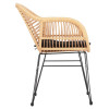 ΠΟΛΥΘΡΟΝΑ ΜΕ ΜΑΞΙΛΑΡΙ ΜΕΤΑΛΛΙΚΗ ALLEGRA HM5450.31 ΜΕ WICKER ΜΠΕΖ 58x59x82Υεκ.