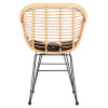 ΠΟΛΥΘΡΟΝΑ ΜΕ ΜΑΞΙΛΑΡΙ ΜΕΤΑΛΛΙΚΗ ALLEGRA HM5450.31 ΜΕ WICKER ΜΠΕΖ 58x59x82Υεκ.