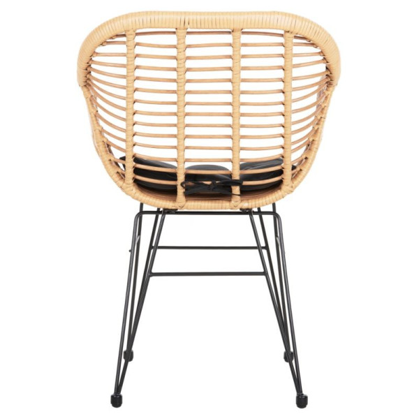 ΠΟΛΥΘΡΟΝΑ ΜΕ ΜΑΞΙΛΑΡΙ ΜΕΤΑΛΛΙΚΗ ALLEGRA HM5450.31 ΜΕ WICKER ΜΠΕΖ 58x59x82Υεκ.