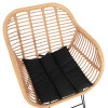 ΠΟΛΥΘΡΟΝΑ ΜΕ ΜΑΞΙΛΑΡΙ ΜΕΤΑΛΛΙΚΗ ALLEGRA HM5450.31 ΜΕ WICKER ΜΠΕΖ 58x59x82Υεκ.