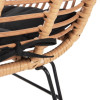 ΠΟΛΥΘΡΟΝΑ ΜΕ ΜΑΞΙΛΑΡΙ ΜΕΤΑΛΛΙΚΗ ALLEGRA HM5450.31 ΜΕ WICKER ΜΠΕΖ 58x59x82Υεκ.