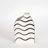 ΒΑΖΟ ΚΕΡΑΜΙΚΟ ΜΑΥΡΟ - ΛΕΥΚΟ 15x6x23cm