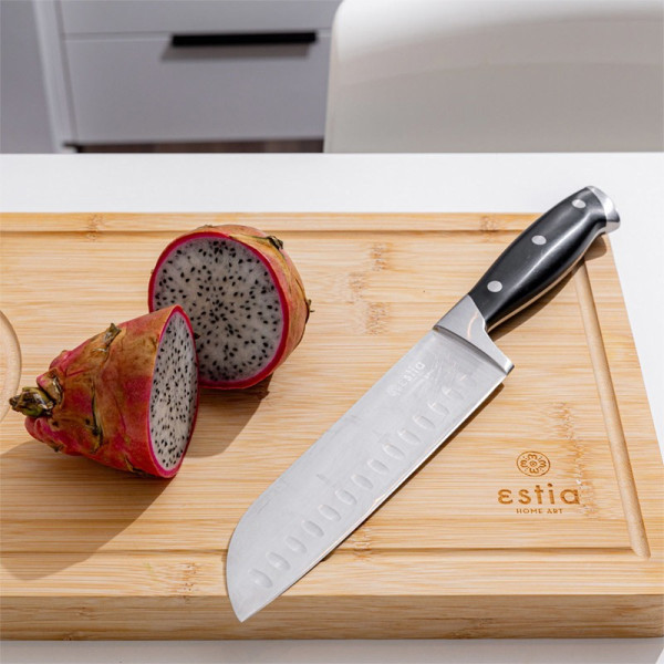 ΜΑΧΑΙΡΙ SANTOKU BUTCHER ΑΝΟΞΕΙΔΩΤΟ 2.3MM ΜΕ ΛΕΠΙΔΑ 3CR14