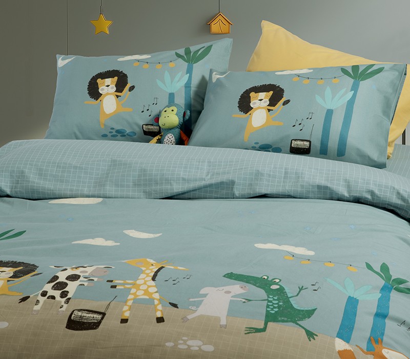 ΠΑΙΔΙΚΗ ΣΕΤ ΠΑΠΛΩΜΑΤΟΘΗΚΗ ΜΟΝΗ WILD DANCE 160Χ240 NEF-NEF HOMEWARE