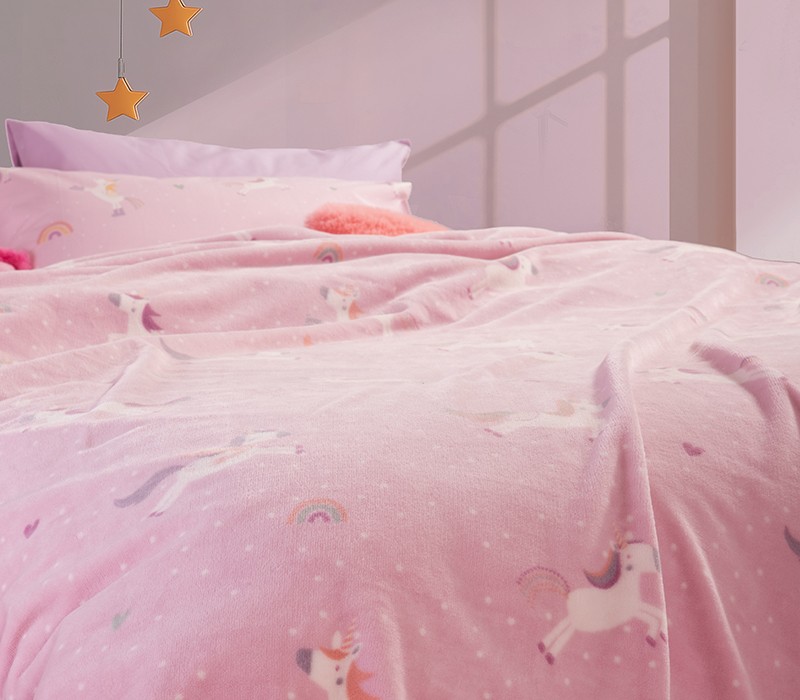ΠΑΙΔΙΚΗ ΚΟΥΒΕΡΤΑ UNICORNS STYLE 160Χ220 NEF-NEF HOMEWARE