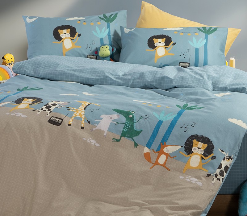 ΠΑΙΔΙΚΗ ΣΕΤ ΠΑΠΛΩΜΑΤΟΘΗΚΗ ΜΟΝΗ WILD DANCE 160Χ240 NEF-NEF HOMEWARE