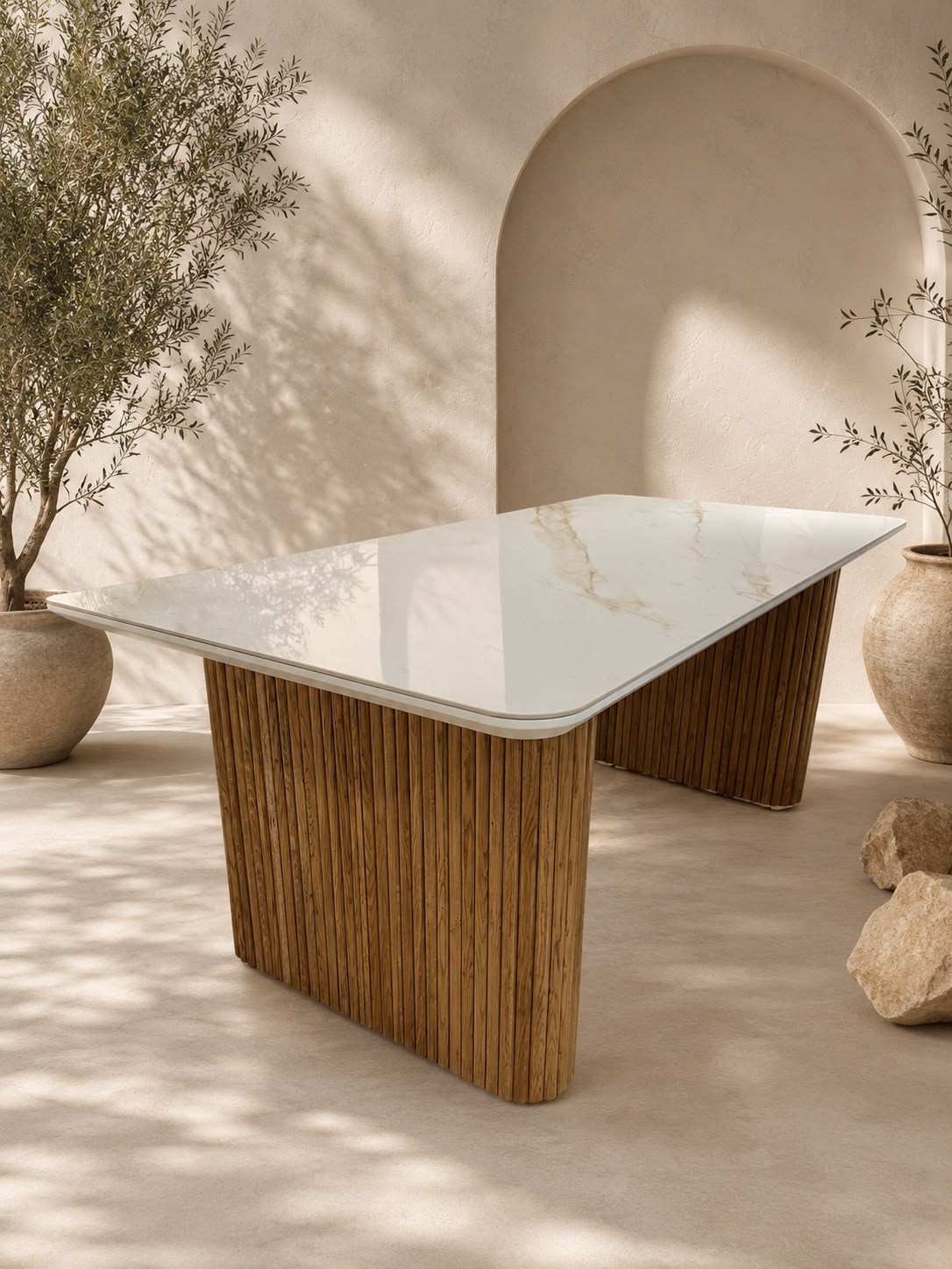 ΤΡΑΠΕΖΑΡΙΑ CERAMIC PRISON 200*100εκ. ΜΕ 2 ΒΑΣΕΙΣ