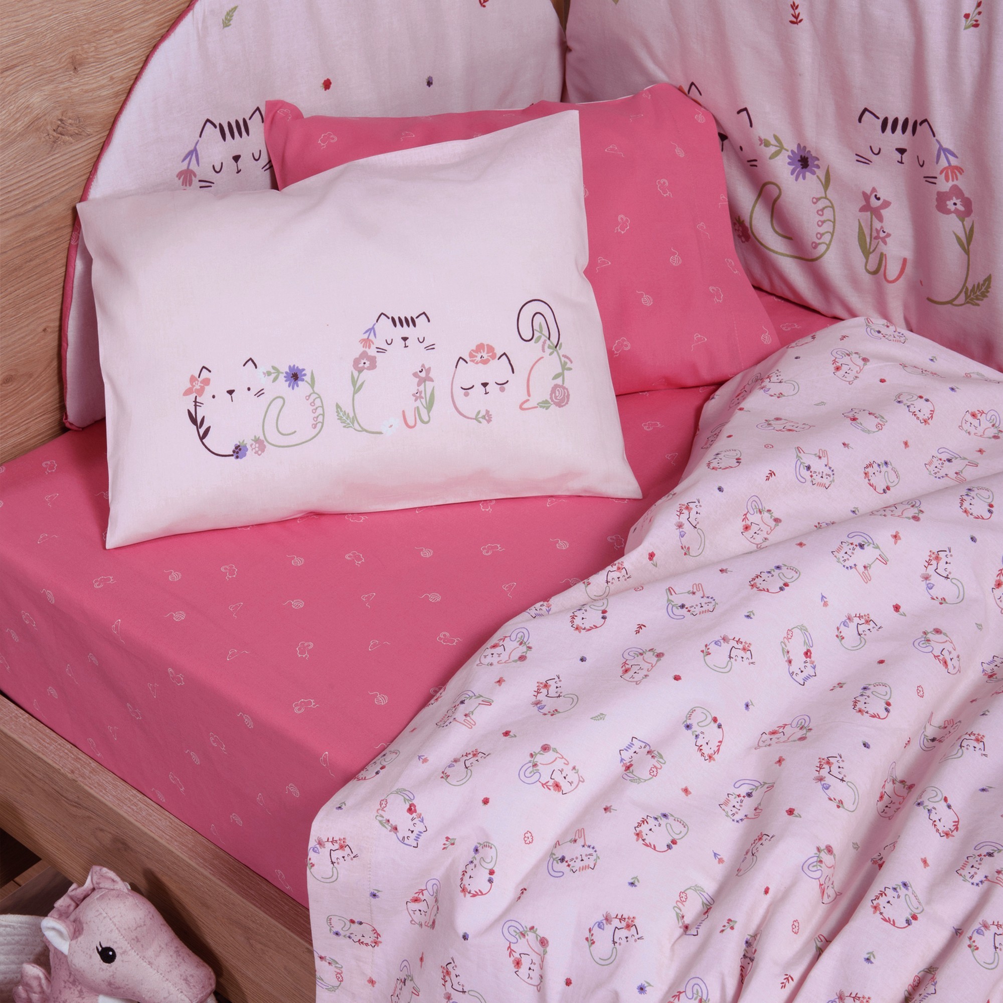 Σετ Σεντόνια Κούνιας Βρεφικά Cats Are Perfect  Nef Nef Homeware