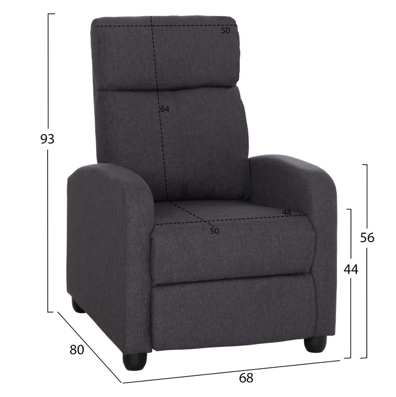 ΠΟΛΥΘΡΟΝΑ ΣΑΛΟΝΙΟΥ RELAX FB93299.01 ΓΚΡΙ ΥΦΑΣΜΑ 68x80x93Υεκ