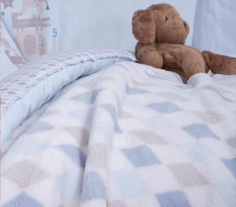 ΒΡΕΦΙΚΗ ΚΟΥΒΕΡΤΑ FLEECE ΑΓΚΑΛΙΑΣ SWEET RHOMBUS 75X110