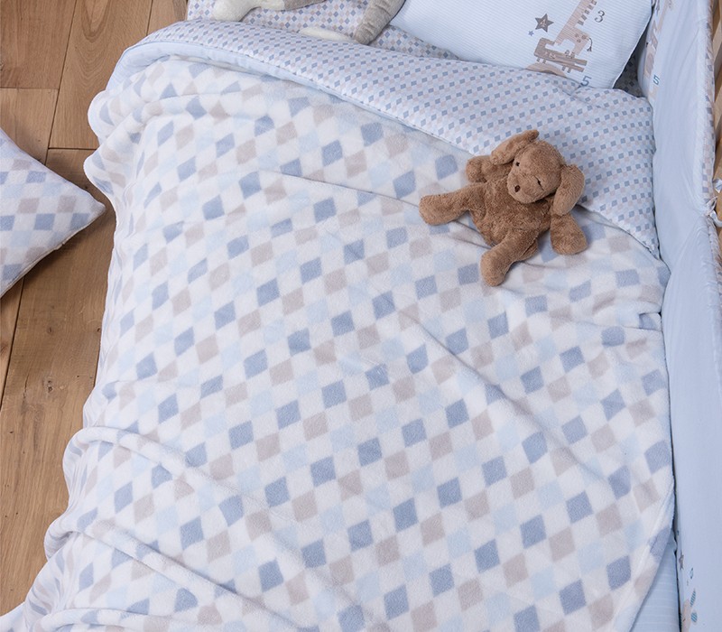 ΒΡΕΦΙΚΗ ΚΟΥΒΕΡΤΑ FLEECE ΚΟΥΝΙΑΣ SWEET RHOMBUS 110X150