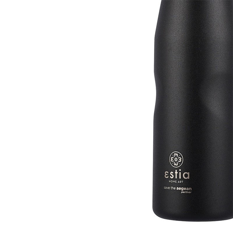 ΘΕΡΜΟΣ TRAVEL FLASK SAVE THE AEGEAN 750ml MIDNIGHT BLACK