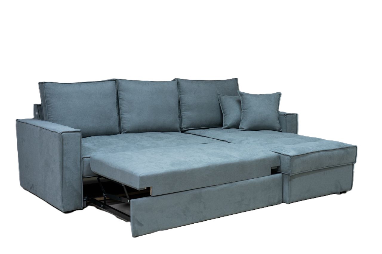 ΓΩΝΙΑΚΟΣ ΚΑΝΑΠΕΣ ΚΡΕΒΑΤΙ LORENZO 2.35*1.65*0.95μ. ΜΕ ΑΠΟΘΗΚΕΥΤΙΚΟ