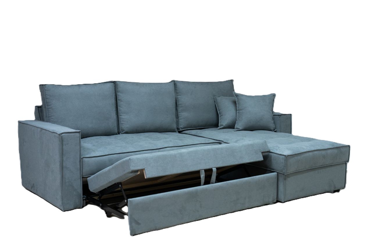 ΓΩΝΙΑΚΟΣ ΚΑΝΑΠΕΣ ΚΡΕΒΑΤΙ LORENZO 2.35*1.65*0.95μ. ΜΕ ΑΠΟΘΗΚΕΥΤΙΚΟ