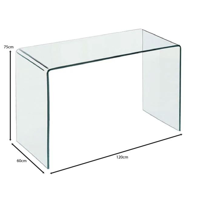 GLASSER Κονσόλα - Γραφείο Διάφανο Γυαλί 12mm
