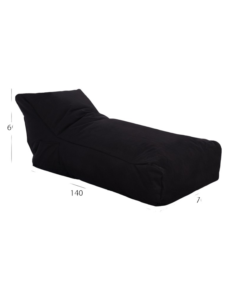 ΠΟΥΦ ALOK ΜΑΥΡΟ ΜΕ UV PROTECTION 140x70x60Υ εκ.