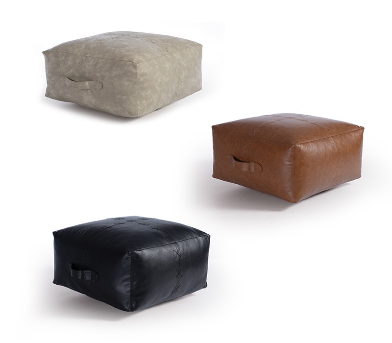 ΔΙΑΚΟΣΜΗΤΙΚΟ ΠΟΥΦ LETHAL 50X50X25 ΜΕ ΥΦΗ ΔΕΡΜΑΤΟΣ NEF-NEF HOMEWARE