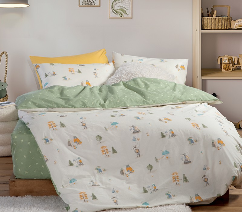 ΠΑΙΔΙΚΗ ΣΕΤ ΠΑΠΛΩΜΑΤΟΘΗΚΗ ΜΟΝΗ WOODLAND PARTY 160Χ240 NEF-NEF HOMEWARE