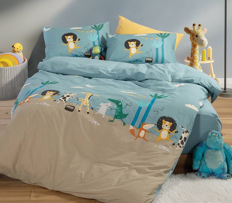 ΠΑΙΔΙΚΗ ΣΕΤ ΠΑΠΛΩΜΑΤΟΘΗΚΗ ΜΟΝΗ WILD DANCE 160Χ240 NEF-NEF HOMEWARE
