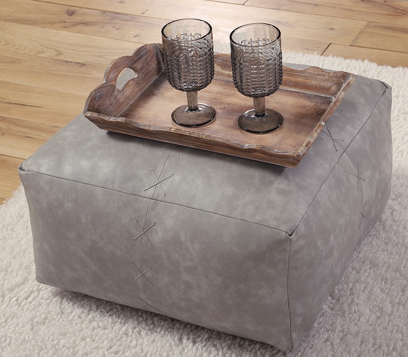 ΔΙΑΚΟΣΜΗΤΙΚΟ ΠΟΥΦ LETHAL 50X50X25 ΜΕ ΥΦΗ ΔΕΡΜΑΤΟΣ NEF-NEF HOMEWARE