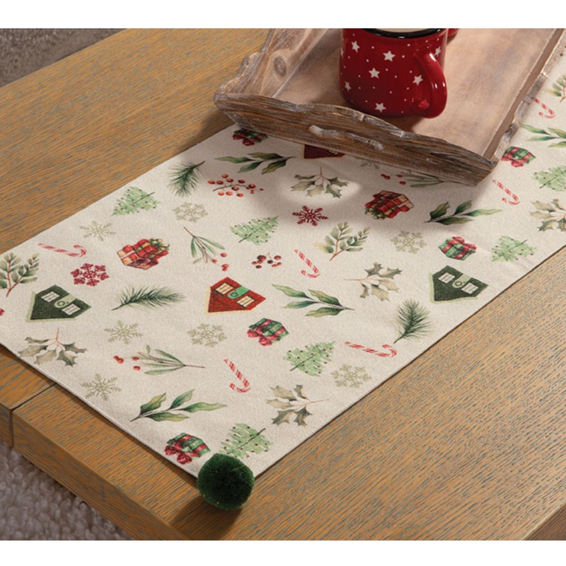 ΧΡΙΣΤΟΥΓΕΝΝΙΑΤΙΚΗ ΤΡΑΒΕΡΣΑ WHITE CHRISTMAS 33X150 NEF-NEF HOMEWARE