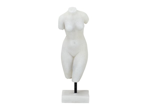 Figurine Λευκό Επιτραπέζιο Διακοσμητικό Ρητίνης με Γυναικεία Φιγούρα (12x13.2x36.3)εκ.