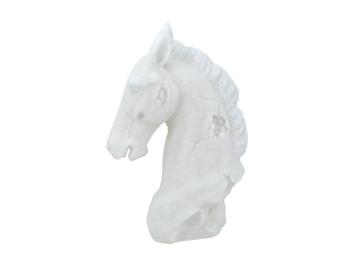 Horse Λευκό Διακοσμητικό άλογο Ρητίνης (27x17.5x39.5)εκ.