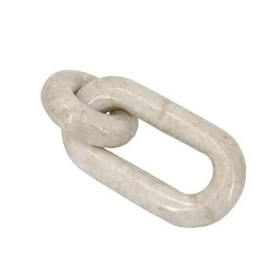 Marble Μπεζ Μαρμάρινη Διακοσμητική Αλυσίδα (16.5*8*3)εκ.