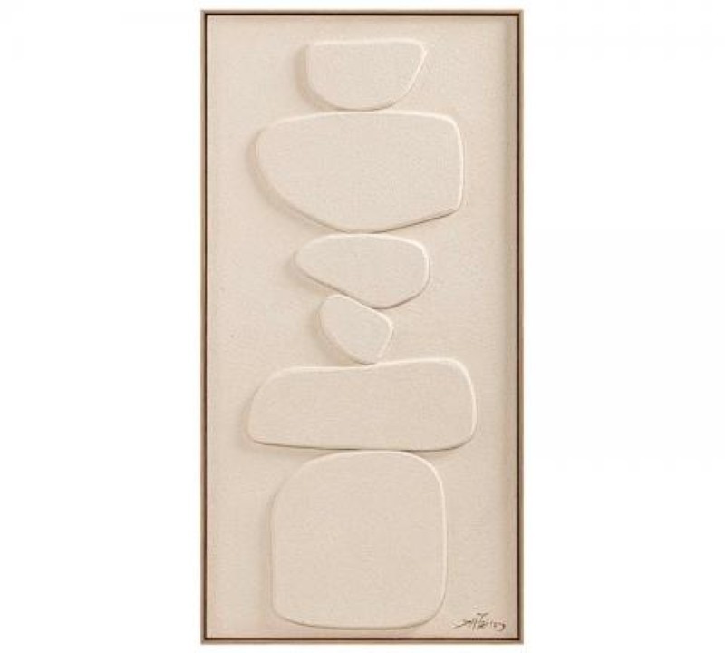 PI395 Ανάγλυφο Hand paint με κορνίζα 4,5cm,60x120cm | ZAROS