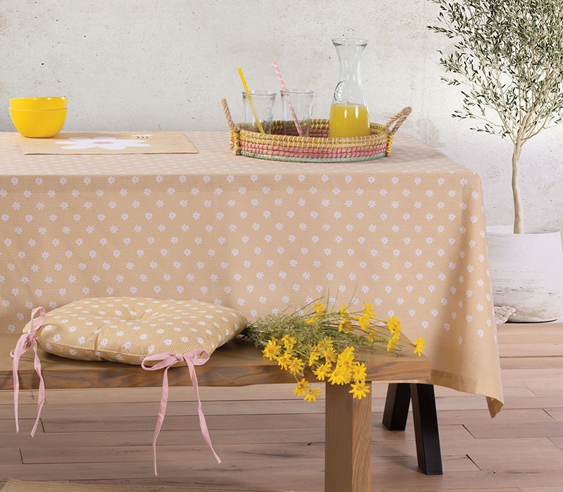 NEF-NEF ΤΡΑΠΕΖΟΜΑΝΤΗΛΟ DAISY 140X180 50%ΒΑΜΒΑΚΙ-50%ΠΟΛΥΕΣΤΕΡΑΣ