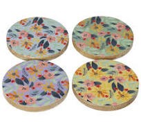 Σ/4 ΣΟΥΒΕΡ ΑΠΟ ΞΥΛΟ MANGO FLORAL 10cm