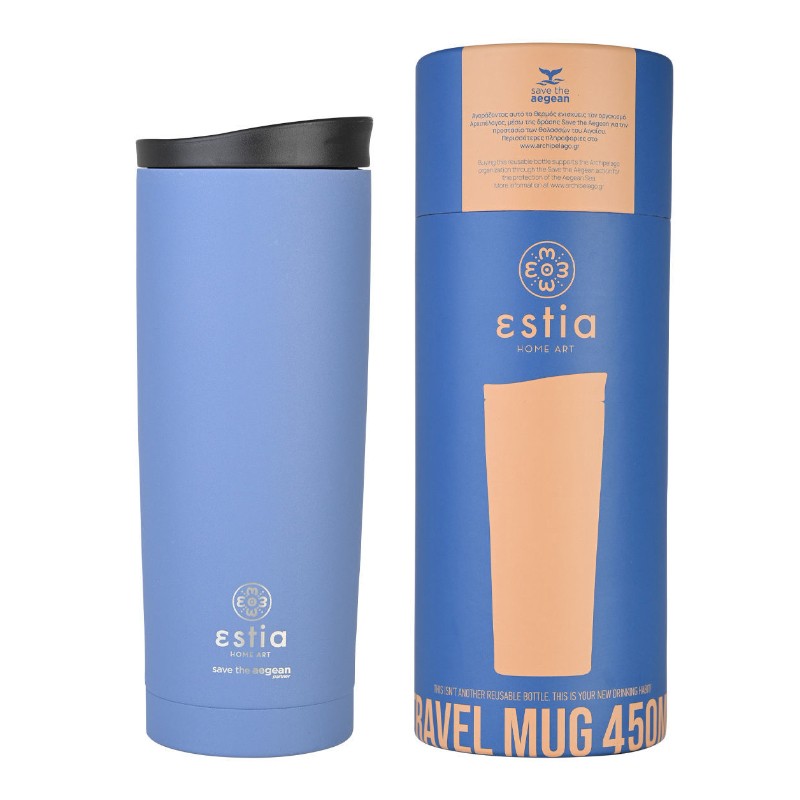 ΘΕΡΜΟΣ TRAVEL MUG SAVE THE AEGEAN 500ml DENIM BLUE