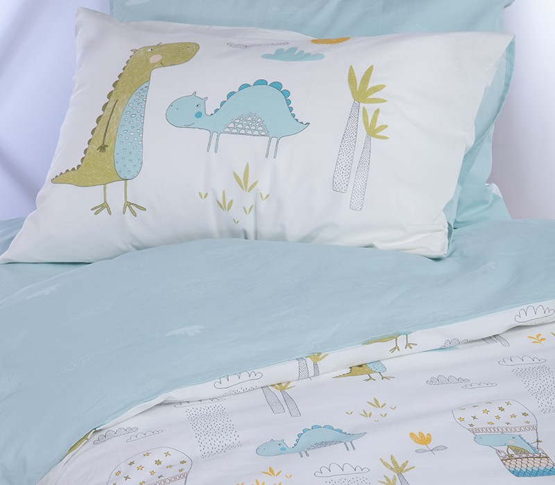 ΠΑΙΔΙΚΗ ΣΕΤ ΠΑΠΛΩΜΑΤΟΘΗΚΗ ΜΟΝΗ DINO DRAGON TIME 160Χ240 NEF-NEF HOMEWARE